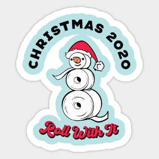 Christmas 2020: Roll With It Snowman Sticker